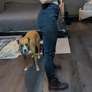 Like New Old Navy High Waited Black Straight Cut Jeans